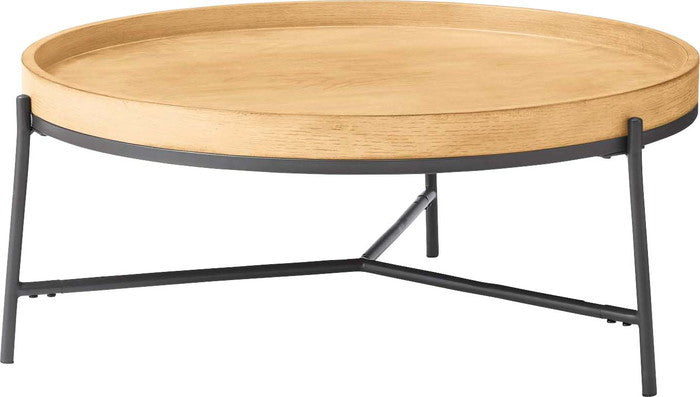 ラウンドテーブル グレー ナチュラル W79×D79×H32.5  azu-pt-785の画像