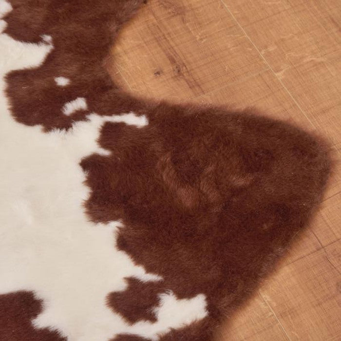 ラグ マット ブラック ブラウン 約W160×D220 マット ラグ ウシ ジャングル アニマル柄 牛柄 牛柄調 オシャレ ラグマット デザインラグ アフリカンパング フェイクカウハイド調 ブラック 牛柄ラグ アニマルラグ azu-rg-15の画像