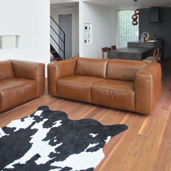 ラグ マット ブラック ブラウン 約W160×D220 マット ラグ ウシ ジャングル アニマル柄 牛柄 牛柄調 オシャレ ラグマット デザインラグ アフリカンパング フェイクカウハイド調 ブラック 牛柄ラグ アニマルラグ azu-rg-15の画像