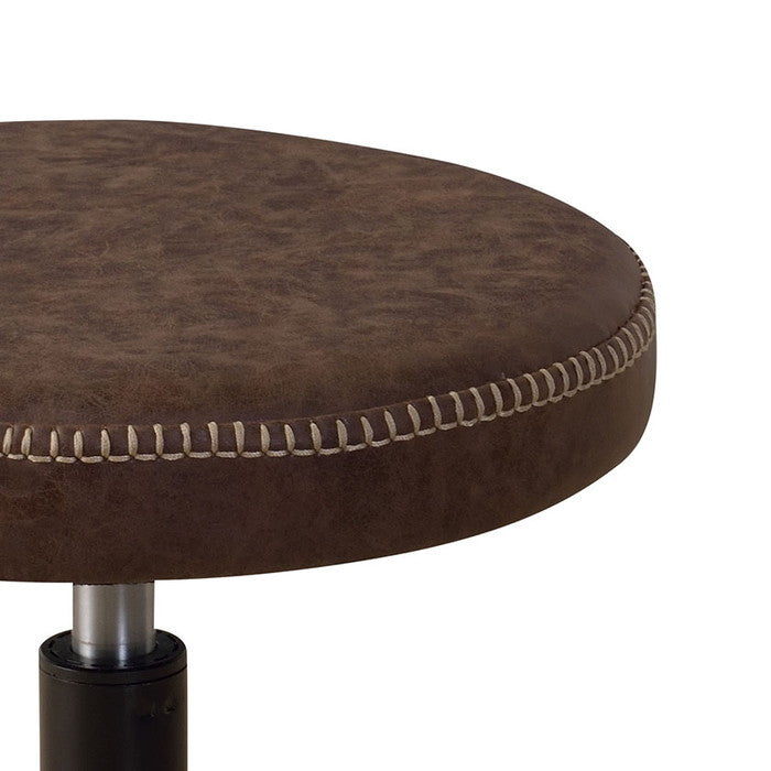 ラルフ スツール ブラック ブラウン キャメル W51×D51×H44.5-56.6  azu-rp-10の画像