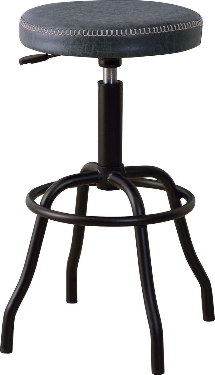 ラルフ ハイスツール ブラック ブラウン キャメル W47×D47×H67-79  azu-rp-11の画像