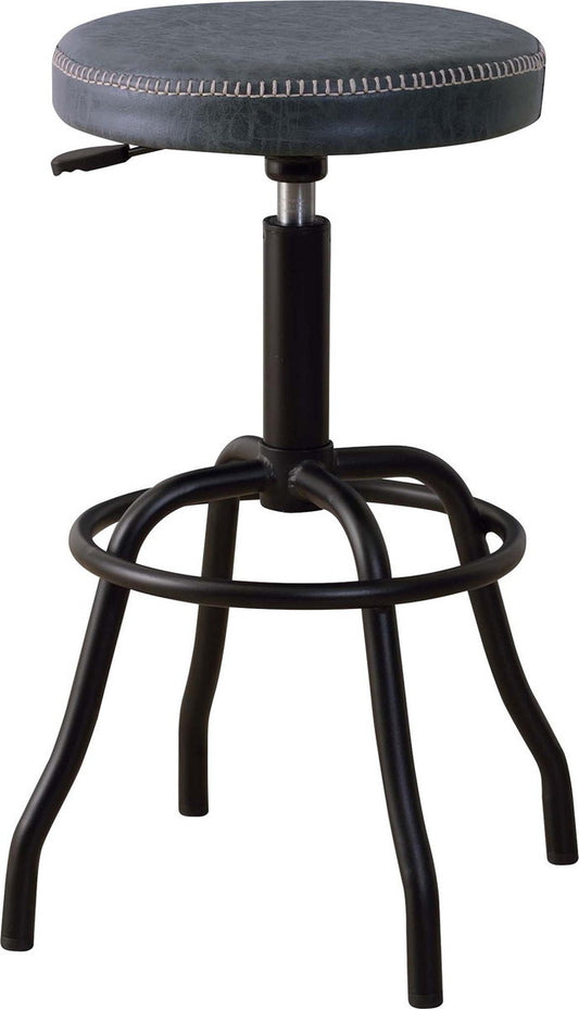 ラルフ ハイスツール ブラック ブラウン キャメル W47×D47×H67-79  azu-rp-11の画像