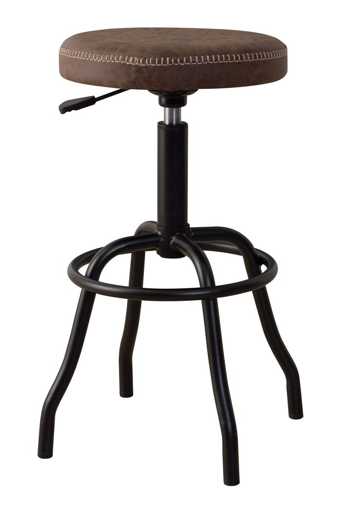 ラルフ ハイスツール ブラック ブラウン キャメル W47×D47×H67-79  azu-rp-11の画像