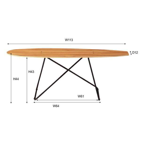 スケートボード テーブル ナチュラル W117×D31×H45 azu-sf-200