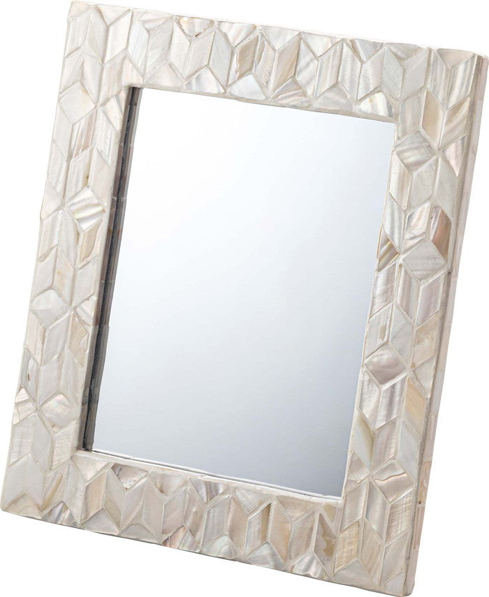 ミラー ブルー ホワイト W25×D21×H2  azu-sly-602の画像