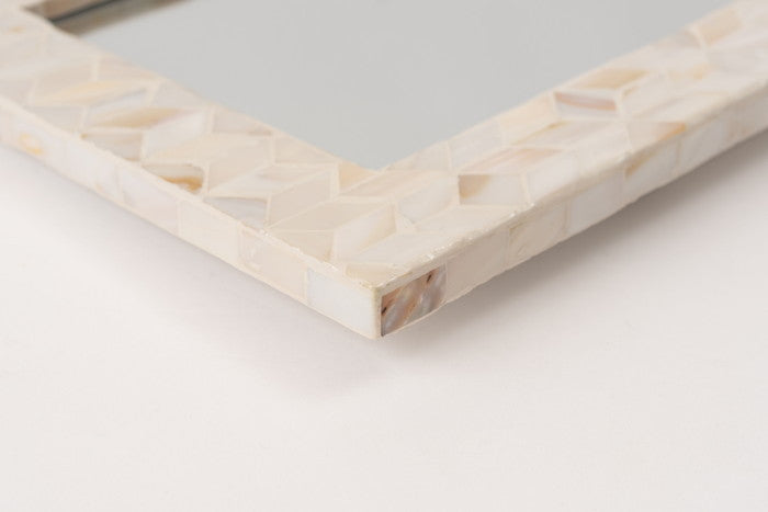 ミラー ブルー ホワイト W25×D21×H2  azu-sly-602の画像