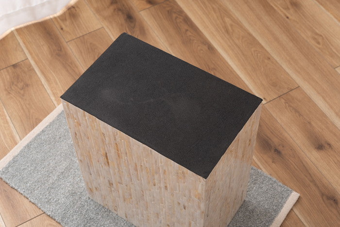 サイドテーブル ホワイト W40×D25×H49  azu-sly-606の画像