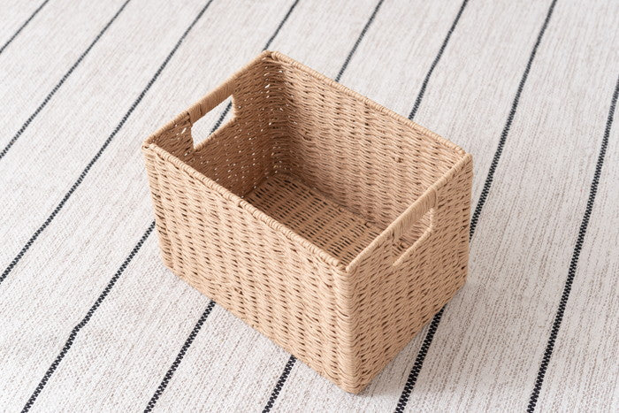ペーパーコードバスケットL ナチュラル W37×D26×H24  azu-sly-607lの画像