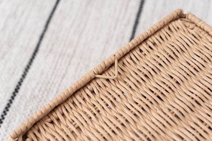 ペーパーコードバスケットL ナチュラル W37×D26×H24  azu-sly-607lの画像