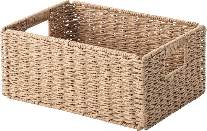 ペーパーコードバスケットM ナチュラル ナチュラル ナチュラル W37×D26×H16  azu-sly-607mの画像