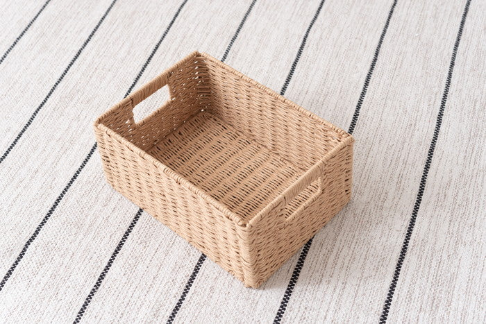 ペーパーコードバスケットM ナチュラル ナチュラル ナチュラル W37×D26×H16  azu-sly-607mの画像