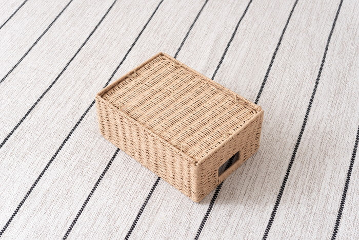 ペーパーコードバスケットM ナチュラル ナチュラル ナチュラル W37×D26×H16  azu-sly-607mの画像