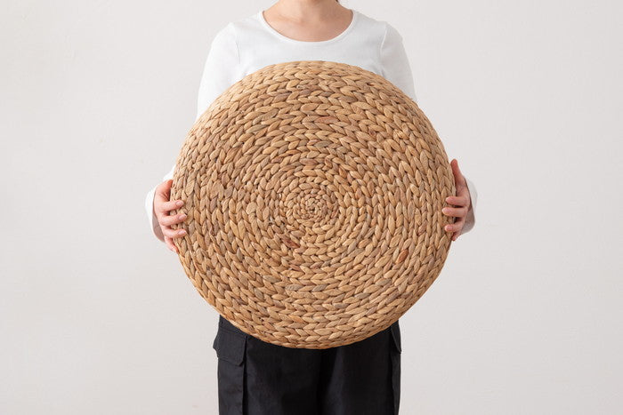 ロースツールL ナチュラル W50×D50×H17  azu-sly-609lの画像