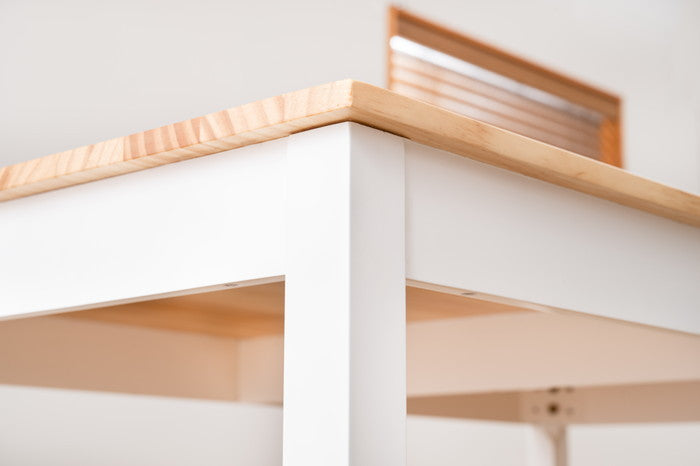 ダイニング テーブル ホワイト W135×D80×H72  azu-tap-315の画像