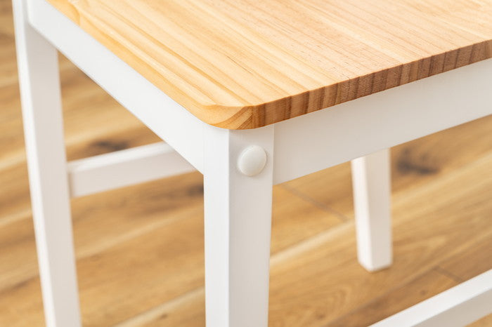 ダイニング チェア ホワイト W42×D50×H86×SH45  azu-tap-316の画像