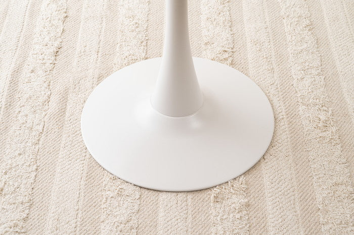 ラウンドテーブル ベージュ W80×D80×H73.5  azu-tap-317の画像