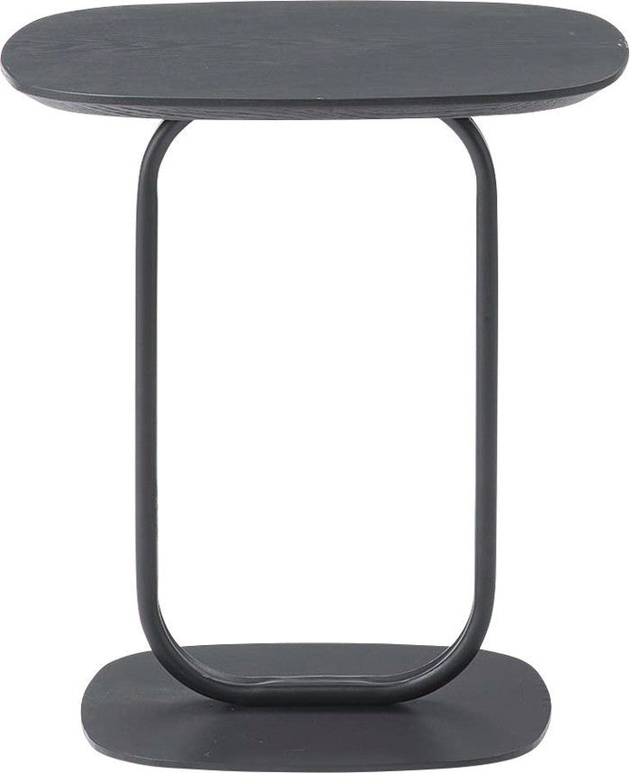 サイドテーブル ブラック ナチュラル W40×D40×H45  azu-tec-84の画像