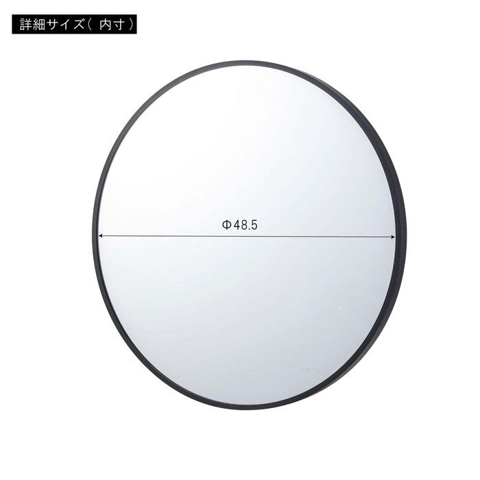 ウォールミラー 壁掛けミラー ブラック ゴールド W50×D2.5×H50  azu-tsm-773の画像