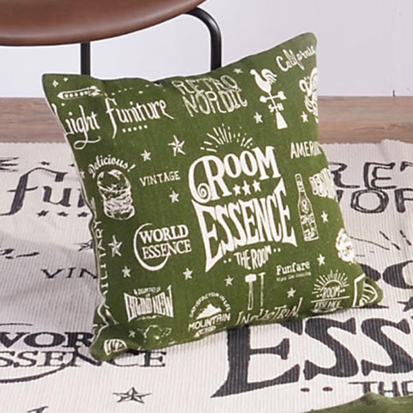 クッション グリーン 約W45×D45×H16  azu-ttc-335の画像