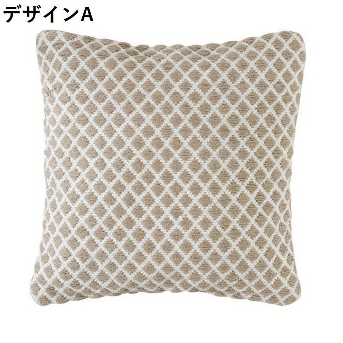 クッション ベージュ グレー アイボリー フレー レッド 約W45×D45×H16  azu-ttc-337の画像