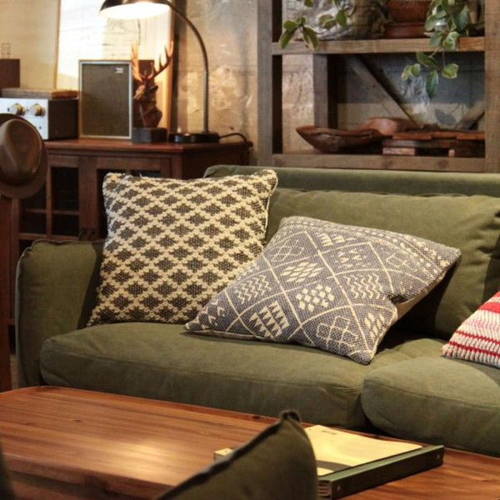 クッション ベージュ グレー アイボリー フレー レッド 約W45×D45×H16  azu-ttc-337の画像