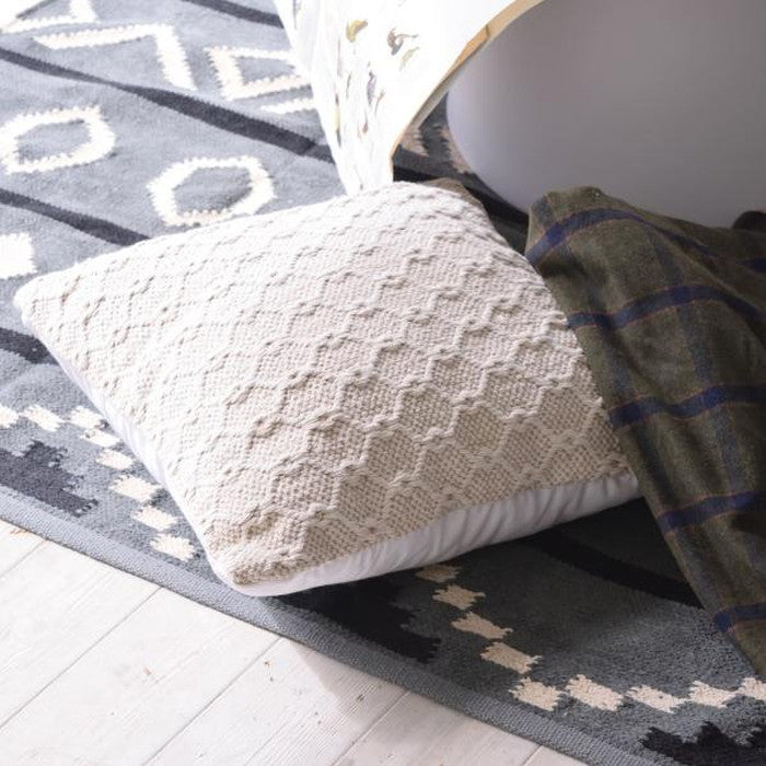 クッション ベージュ グレー アイボリー フレー レッド 約W45×D45×H16  azu-ttc-337の画像