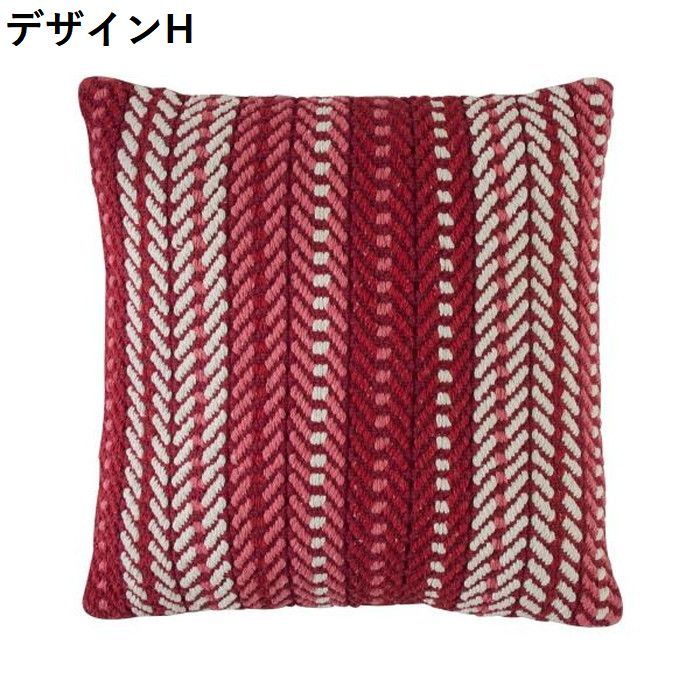 クッション ベージュ グレー アイボリー フレー レッド 約W45×D45×H16  azu-ttc-337の画像