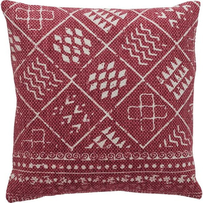 クッション レッド 約W45×D45×H16  azu-ttc-338の画像