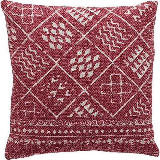 クッション レッド 約W45×D45×H16  azu-ttc-338の画像