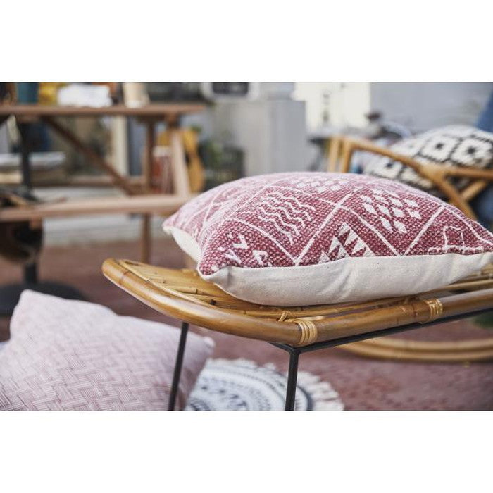 クッション レッド 約W45×D45×H16  azu-ttc-338の画像