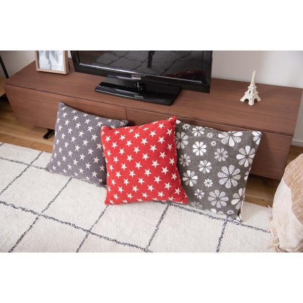 クッション グレー 約W45×D45×H16  azu-ttc-339の画像