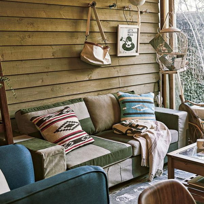 クッション ブルー レッド ベージュ グリーン 約W45×D45×H16  azu-ttc-340の画像