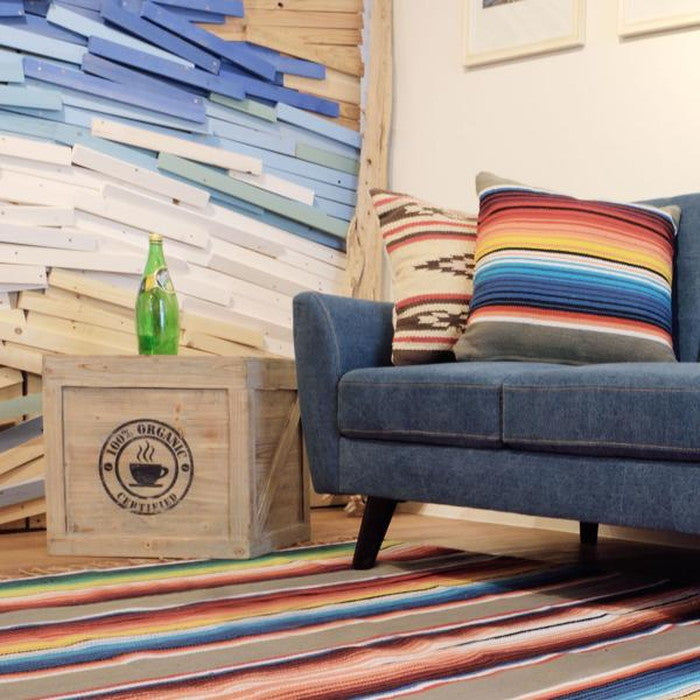 クッション ブルー レッド ベージュ グリーン 約W45×D45×H16  azu-ttc-340の画像