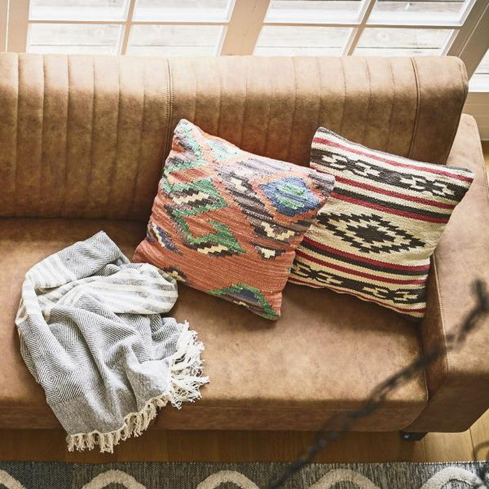 クッション ブルー レッド ベージュ グリーン 約W45×D45×H16  azu-ttc-340の画像