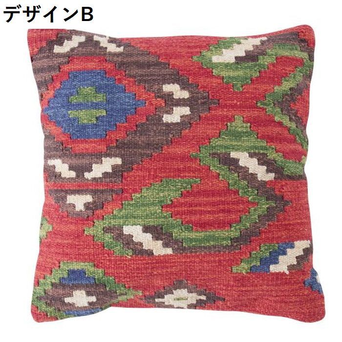 クッション ブルー レッド ベージュ グリーン 約W45×D45×H16  azu-ttc-340の画像