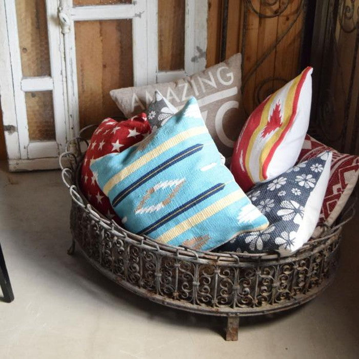 クッション ブルー レッド ベージュ グリーン 約W45×D45×H16  azu-ttc-340の画像