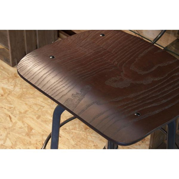 カウンターチェア ブラウン ナチュラル W40.5×D49×H96.5-108×SH64-76  azu-ttf-524の画像