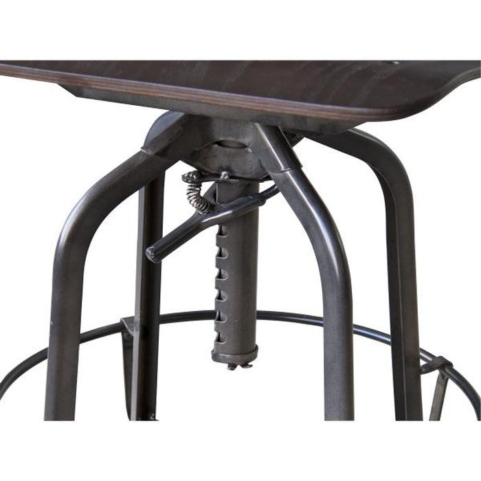 カウンターチェア ブラウン ナチュラル W40.5×D49×H96.5-108×SH64-76  azu-ttf-524の画像