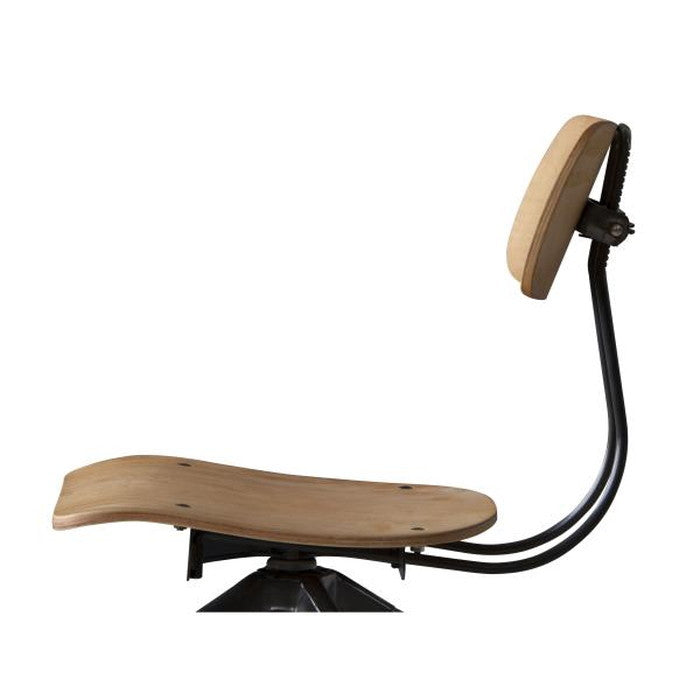 カウンターチェア ブラウン ナチュラル W40.5×D49×H96.5-108×SH64-76  azu-ttf-524の画像