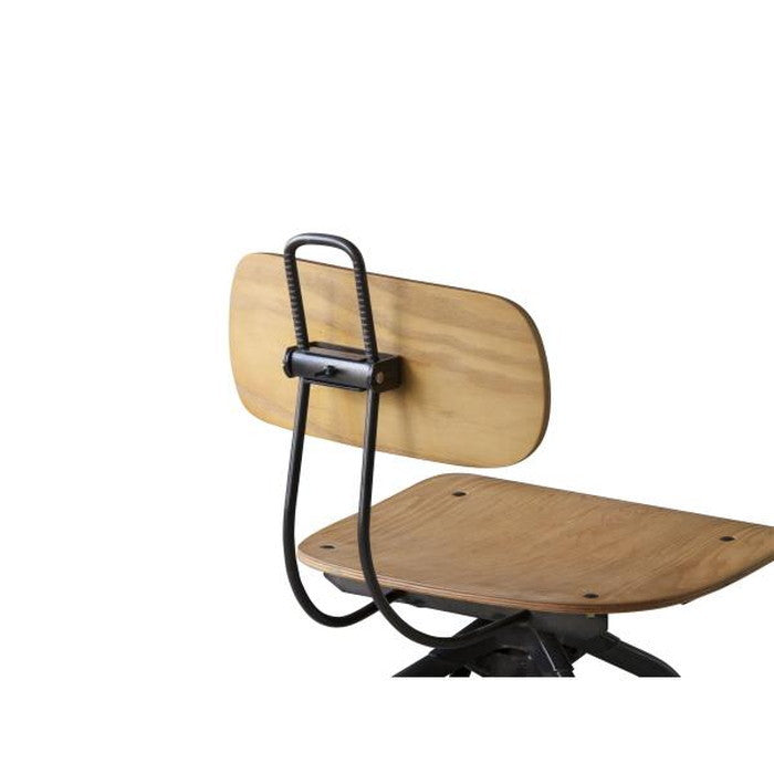 カウンターチェア ブラウン ナチュラル W40.5×D49×H96.5-108×SH64-76  azu-ttf-524の画像