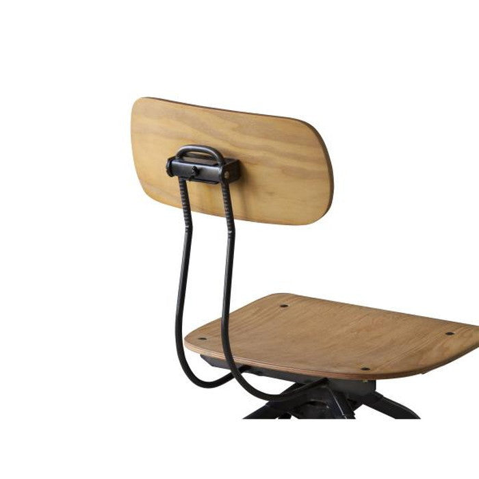 カウンターチェア ブラウン ナチュラル W40.5×D49×H96.5-108×SH64-76  azu-ttf-524の画像