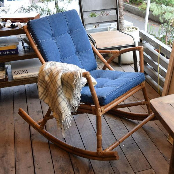 ロッキングチェア インディゴ W62×D96×H87×SH46  azu-ttf-906の画像