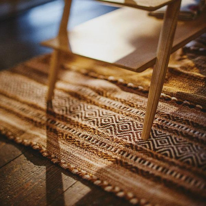 シャニール ラグ ベージュ グレー ネイビー 約W90×D130  azu-ttr-102の画像