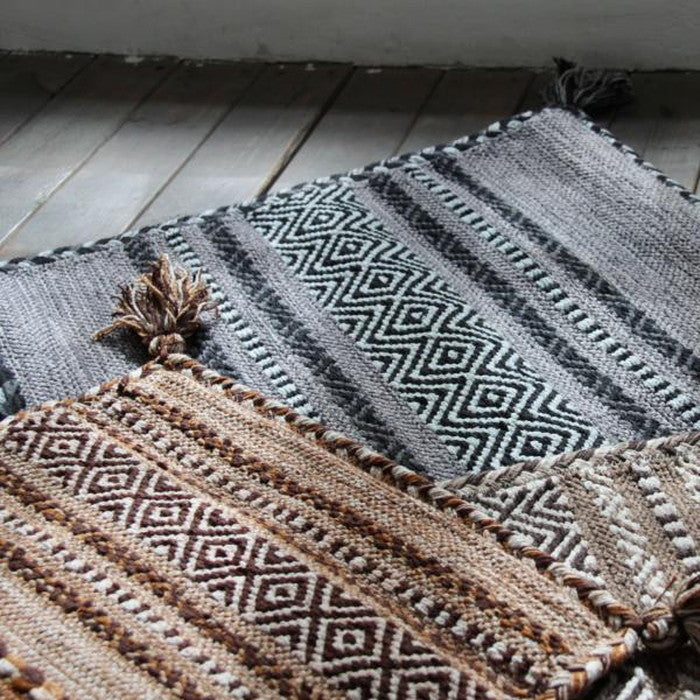 シャニール ラグ ベージュ グレー ネイビー 約W90×D130  azu-ttr-102の画像