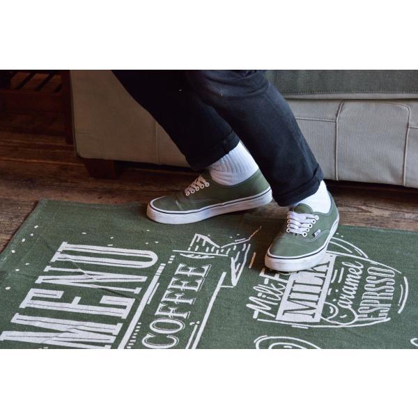 ラグ マット ブルー グリーン 約W130×D190  azu-ttr-155の画像