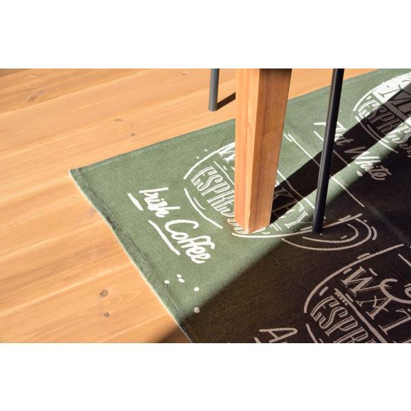 ラグ マット ブルー グリーン 約W130×D190  azu-ttr-155の画像