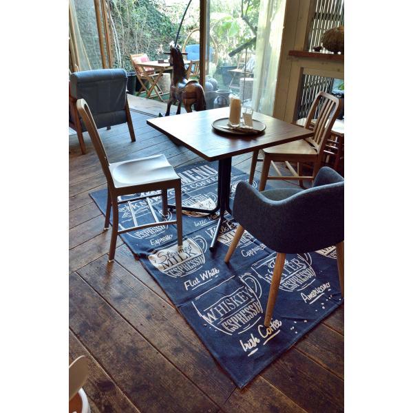 ラグ マット ブルー グリーン 約W130×D190  azu-ttr-155の画像