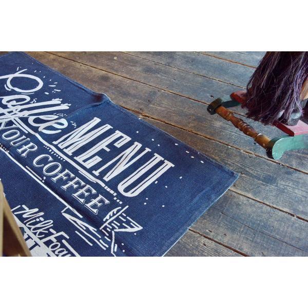 ラグ マット ブルー グリーン 約W130×D190  azu-ttr-155の画像