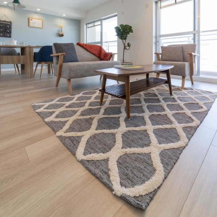 ラグ マット ベージュ グレー 約W170×D230 マット  azu-ttr-175の画像