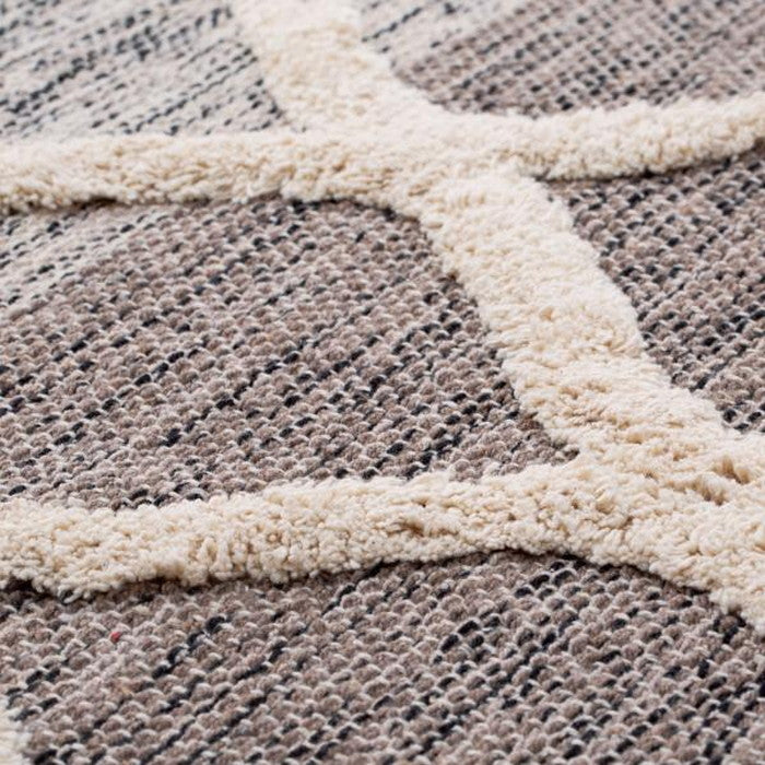 ラグ マット ベージュ グレー 約W170×D230 マット  azu-ttr-175の画像